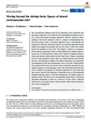 Moving beyond the shrimp farm: Spaces of shared environmental risk?