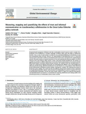 Measuring, mapping and quantifying the effects of trust and informal communication on transboundary collaboration in the Great Lakes fisheries policy network