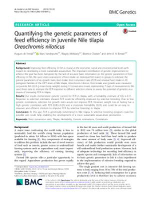 Quantifying the genetic parameters of feed efficiency in juvenile Nile tilapia Oreochromis niloticus
