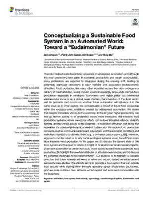 Conceptualizing a Sustainable Food System in an Automated World: Toward a "Eudaimonian" Future