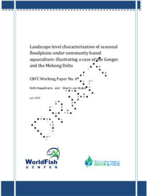 Landscape level characterization of seasonal floodplains under community based aquaculture: illustrating a case of the Ganges and the Mekong Delta