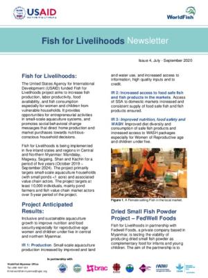 Fish for Livelihoods Newsletter. Issue 4 (July - September 2020)