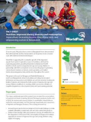 Nutrition: Improved dietary diversity and consumption