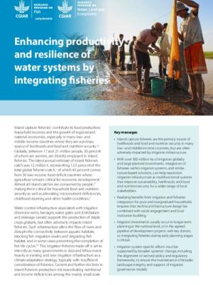 Enhancing productivity and resilience of water systems by integrating fisheries