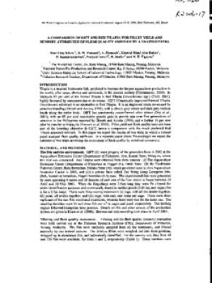A comparison of GIFT and red tilapia for fillet yield and sensory attributes of flesh quality assessed by trained panel