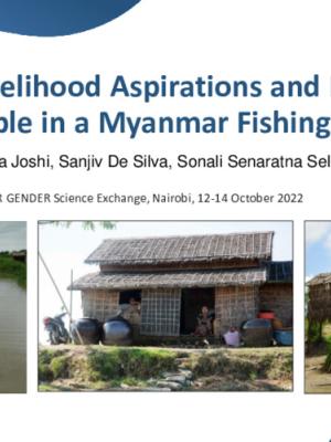TH3.2: Livelihood Aspirations and Realities of Young People in a Myanmar Fishing Community