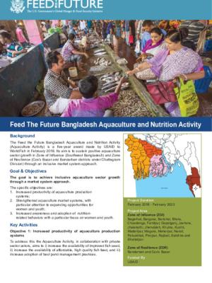 Feed The Future Bangladesh Aquaculture and Nutrition Activity