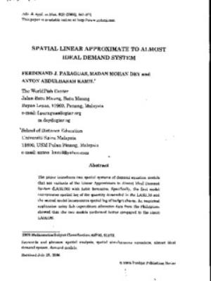 Spatial Linear Approximate to Almost Ideal Demand System