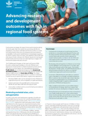 Advancing research and development outcomes with fish in regional food systems