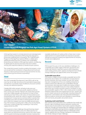 FACT SHEET CGIAR Research Program on Fish Agri-Food Systems (FISH)