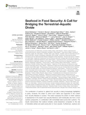 Seafood in Food Security: A Call for Bridging the Terrestrial-Aquatic Divide