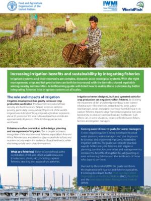 Increasing irrigation benefits and sustainability by integrating fisheries