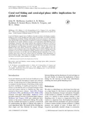 Coral reef fishing and coral-algal phase shifts: implications for global reef status