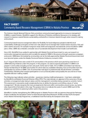Community Based Resource Management in Malaita Province