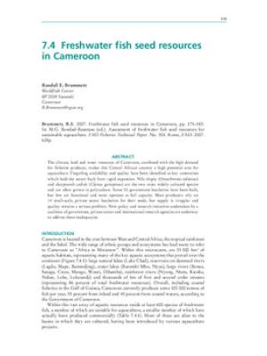 Freshwater fish seed resources in Cameroon