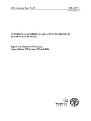 Genetic management of aquaculture stocks in sub-Saharan Africa
