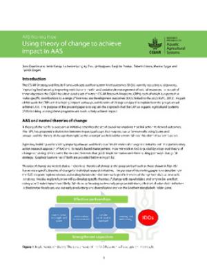 Using theory of change to achieve impact in AAS