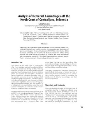 Analysis of demersal assemblages off the north coast of Central Java, Indonesia