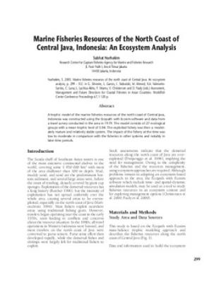 Marine fisheries resources of the north coast of Central Java, Indonesia