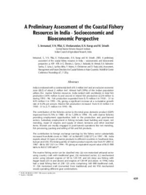 A preliminary assessment of the coastal fishery resources in India: socioeconomic and bioeconomic perspective