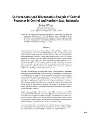 Socioeconomic and bioeconomic analysis of coastal resources in central and northern Java, Indonesia
