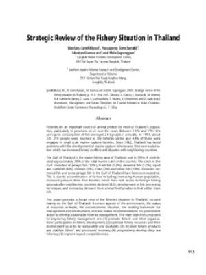Strategic review of the fishery situation in Thailand
