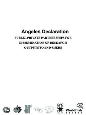 Angeles declaration: public-private partnerships for dissemination of research outputs to end-users