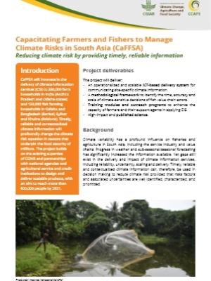 Capacitating Farmers and Fishers to Manage Climate Risks in South Asia (CaFFSA)