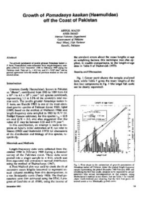 Growth of Pomadasys kaakan (Haemulidae) off the coast of Pakistan