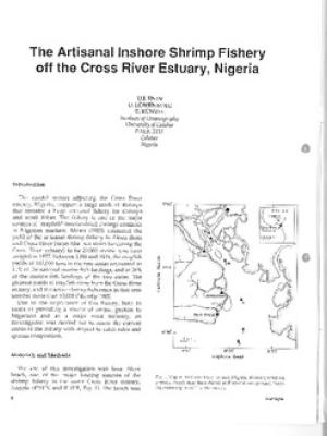 The artisanal inshore shrimp fishery off the cross river estuary, Nigeria