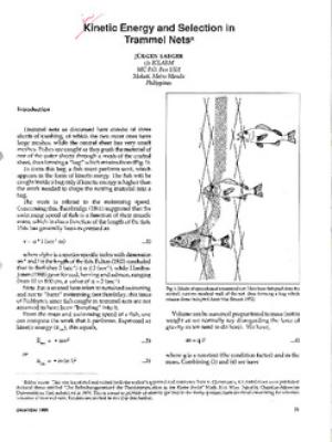 Kinetic energy and selection in trammel nets