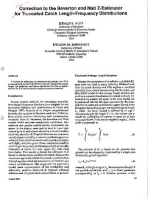 Correction to the Beverton and Holt Z-estimator for truncated catch length-frequency distributions