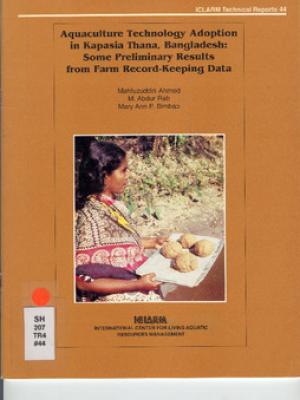 Aquaculture technology adoption in Kapasia thana, Bangladesh: some preliminary results from farm record-keeping data