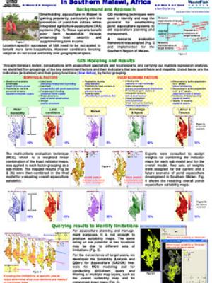 GIS mapping of pond aquaculture potential in southern Malawi, Africa