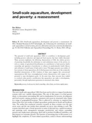 Small-scale aquaculture, development and poverty: a reassessment