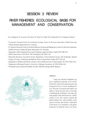River fisheries: ecological bases for management and conservation