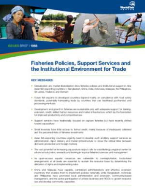 Fisheries policies, support services and the institutional environment for trade