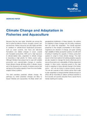 Climate change and adaptation in fisheries and aquaculture