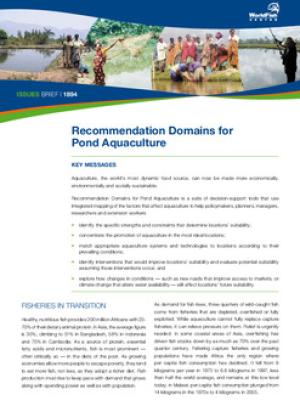 Recommendation domains for pond aquaculture
