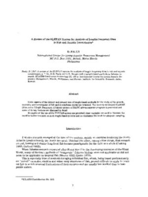 A review of the ELEFAN system for analysis of length-frequency data in fish and aquatic invertebrates