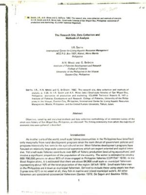 The research site, data collection and methods of analysis