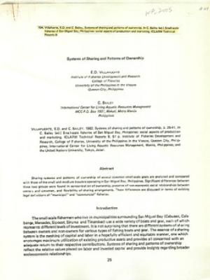 Systems of sharing and patterns of ownership