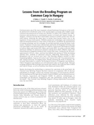 Lessons from the breeding program on common carp in Hungary