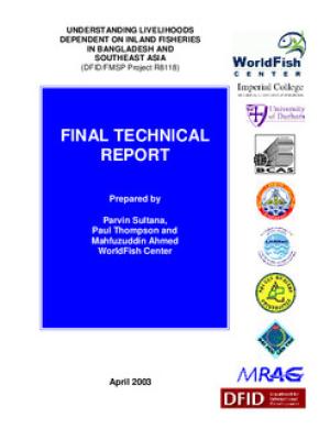 Understanding livelihoods dependent on inland fisheries in Bangladesh and Southeast Asia: final technical report
