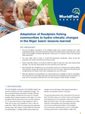 Adaptation of floodplain fishing communities to hydro-climatic changes in the Niger basin: lessons learned