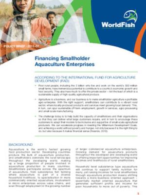 Financing smallholder aquaculture enterprises