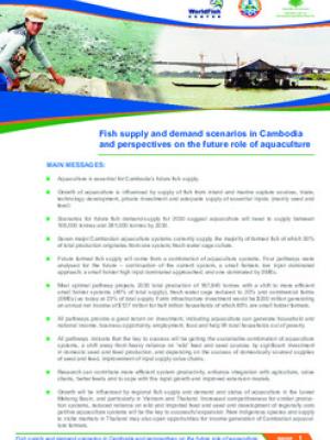 Fish supply and demand scenarios in Cambodia and perspectives on the future role of aquaculture