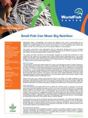 Small fish can mean big nutrition