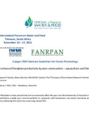 Scaling out enhanced floodplain productivity by poor communities: aquaculture and fisheries in Bangladesh and eastern India