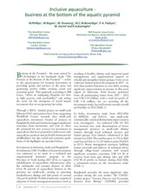Inclusive aquaculture: business at the bottom of the aquatic pyramid